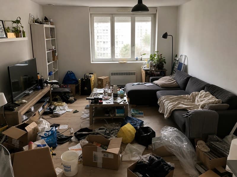 Risques sanitaires dans un logement très encombré